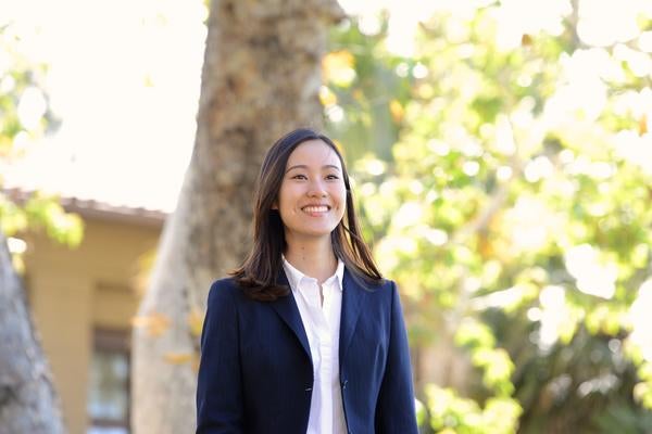 Business Student Outdoor Headshot